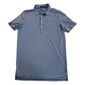 RLX Ralph Lauren Golf Polo Blue Stripe Course Embroidery Mens M